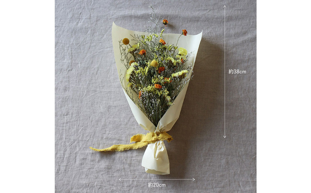 ドライフラワー ブーケ ラッピング付き フローリスト おまかせ 色とりどり 【カラー：パープルブルー】