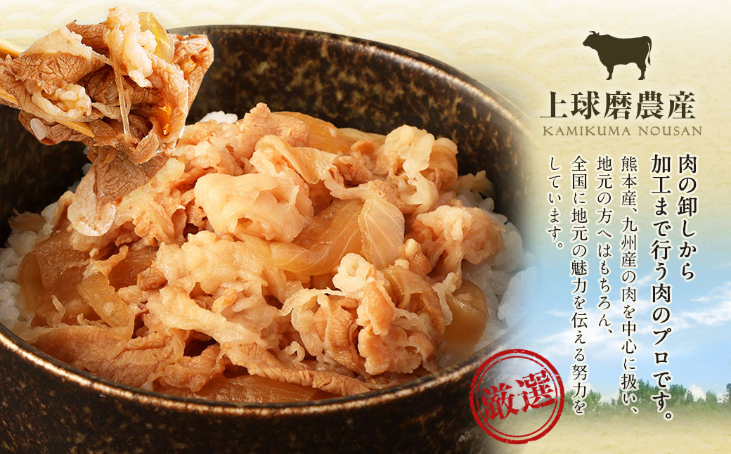 【6ヶ月定期便】牛丼の具 150g×10パック(1.5kg)×6回 合計9kg