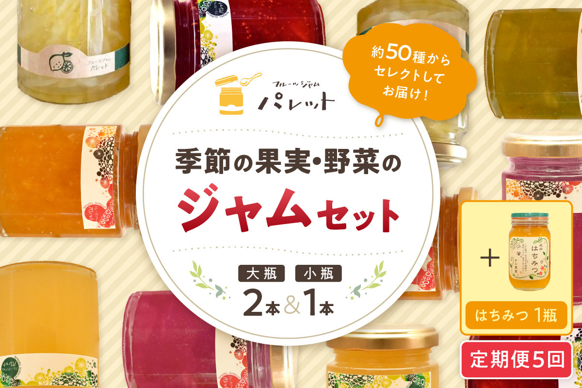 写真のジャムの種類は一例です。季節によって変わります。