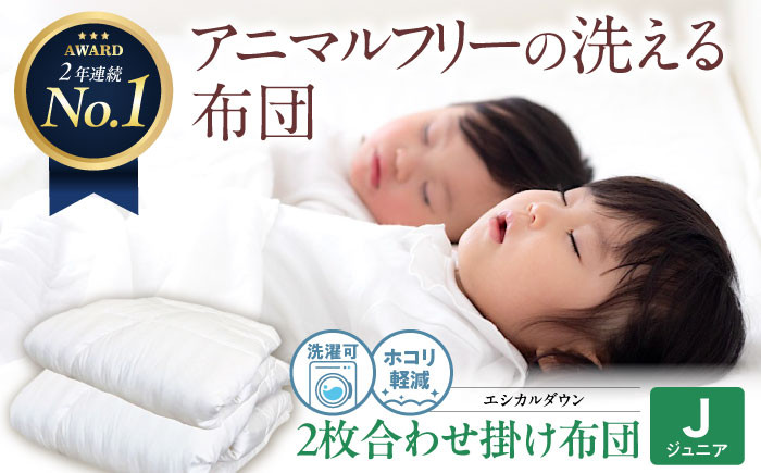 世界初特許取得! 洗える 羽毛布団 日本製 ジュニア 掛け布団 ふとん 寝具