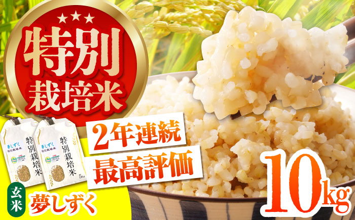 特別栽培米「夢しずく」玄米10kg【だいちの家】佐賀 [HAG023]