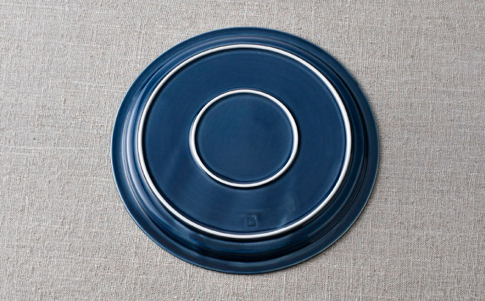 7寸プレート 中皿 4カラー ルリ・アメ茶・グレー・青磁 取り皿