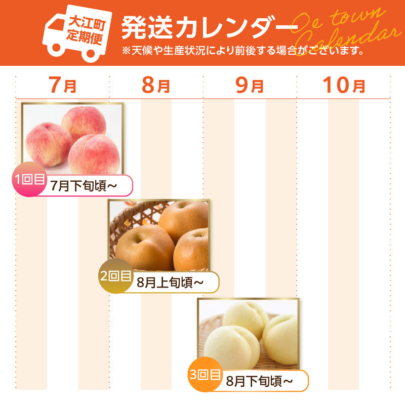 ≪先行受付≫ 桃と梨好きの満足定期便【定期便全3回】