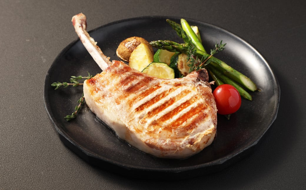 【全12回定期便】長崎県産「競り美豚」トマホーク ロース ステーキ 計600g (300g×2)