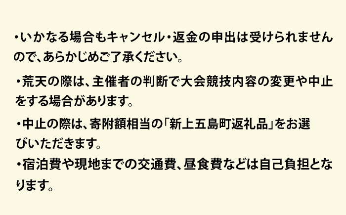  上五島トライアスロン スタンダードリレー部門 参加費 1チーム分
