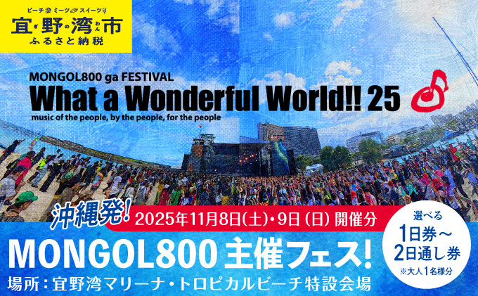 モンパチフェス MONGOL800 フェス チケット What a Wonderful World!! 25 | 沖縄 送料無料