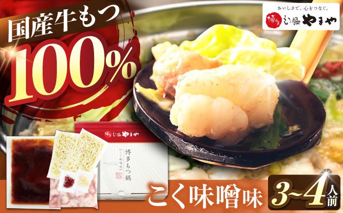 もつ鍋 牛もつ やまや 味噌