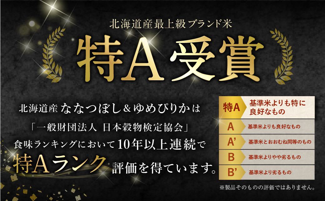 愛別町産米（ななつぼし5kg＆ゆめぴりか2kg）3ヶ月定期配送