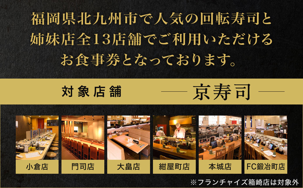 京寿司グループ 40,000円分 お食事券