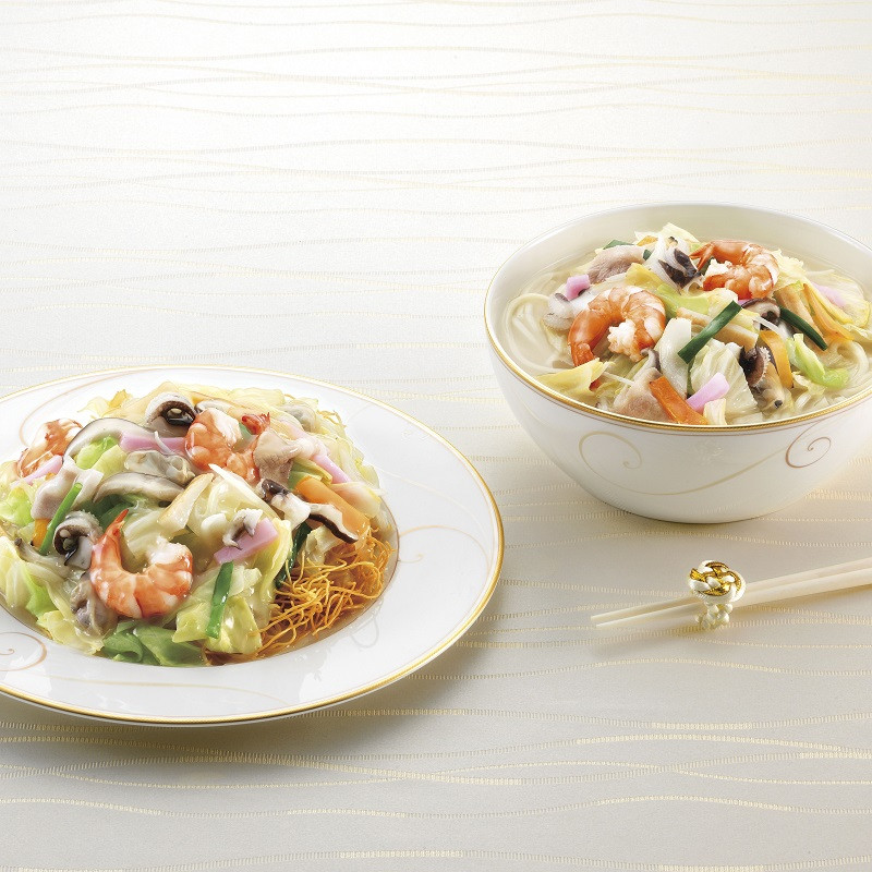 【12ヶ月定期便】 みろくや 長崎 ちゃんぽん 皿うどん （揚麺） 計6食 （各3食） 詰合せ