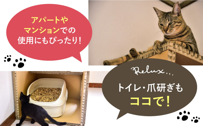 キャットハウス 猫 インテリア ペット 段ボール ダンボール ねこ 安全 軽量 贈答 ギフト おすすめ 人気 岐阜県 恵那市