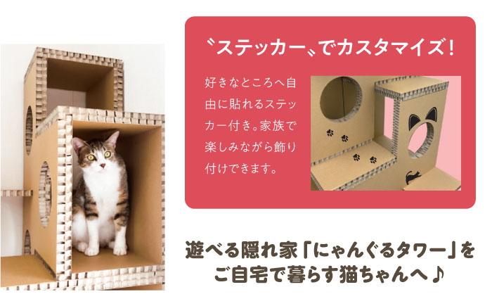 キャットハウス 猫 インテリア ペット 段ボール ダンボール ねこ 安全 軽量 贈答 ギフト おすすめ 人気 岐阜県 恵那市