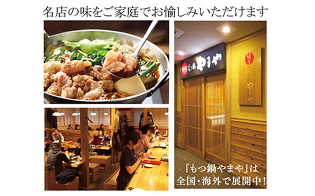 【本場博多のもつ鍋をご家庭で】博多もつ鍋やまや もつ鍋セット こく味噌味(1-2人前)