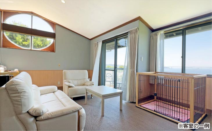 愛犬と過ごす ドギーヴィラ デラックスルーム　客室の一例