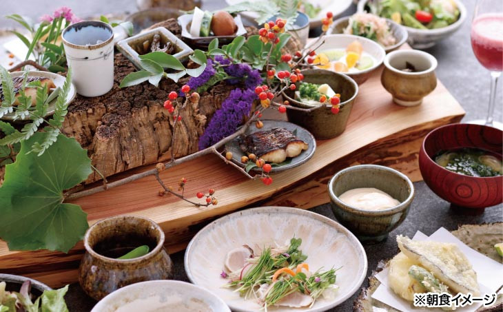 愛犬と過ごす ドギーヴィラ デラックスルーム　朝食イメージ