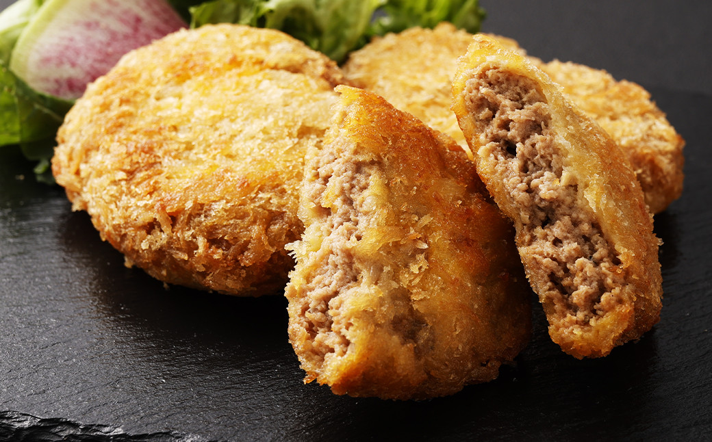 【全6回定期便】長崎和牛 出島ばらいろ入り お肉屋さんの特製 メンチカツ 80g×12個 計72個 