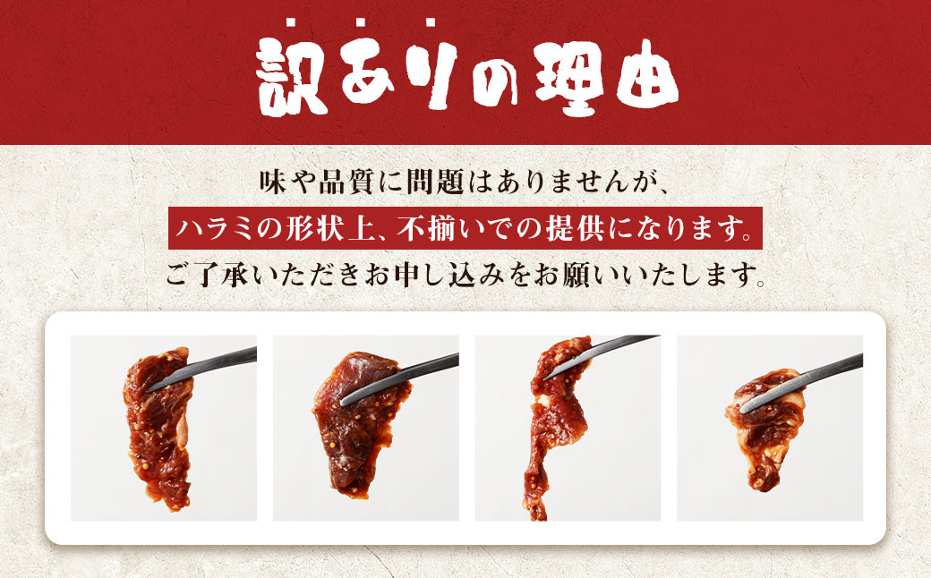 【訳あり】パク旨牛ハラミ 特選タレ漬け
