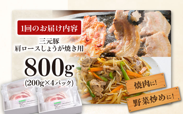 三元豚 肉 豚肉 ロース 生姜焼き スライス 冷凍配送 定期便 北海道 平田牧場