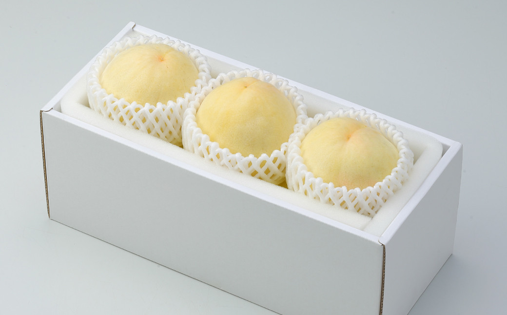 岡山白桃 エース 3玉×約200g（Lサイズ） 計約600g 岡山県産