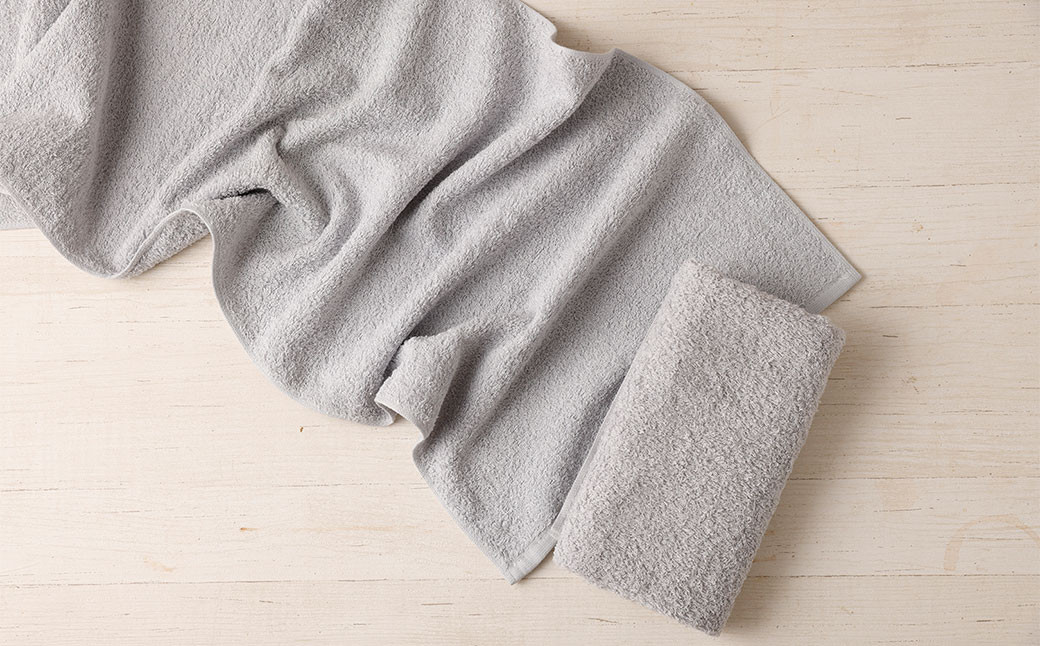＜選べるカラー＞ 泉州タオル ホテルスタイル タオルセット ｜ フェイスタオル 3枚 （シルバーグレー）