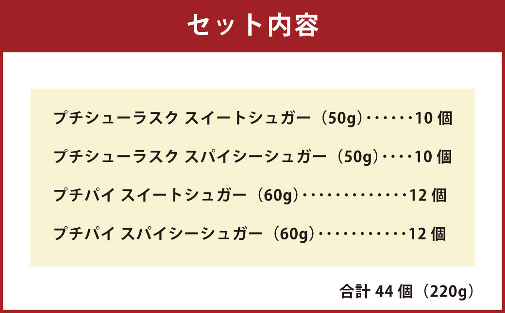 KUMAMOTO プチシューラスク＋プチパイ 4種詰合せ
