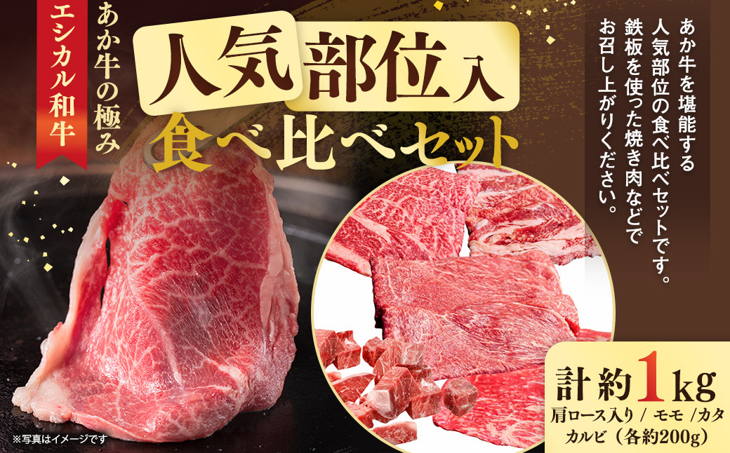 【エシカル和牛】あか牛の極み・人気部位食べ比べセット