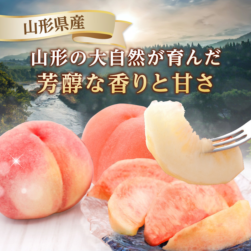 《先行受付》★白桃（品種おまかせ）★ 約2kg(5～8玉) 秀品  【2025年8月上旬頃～発送予定】