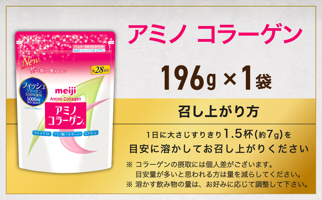 明治アミノコラ－ゲン196g