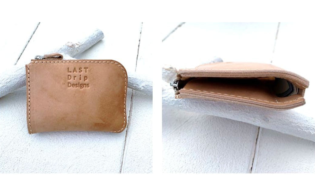 お札を折らないL字財布 (コンパクト)