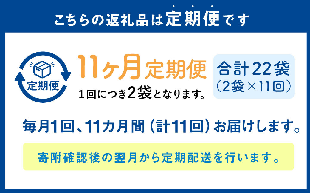 【1ヶ月毎11回定期便】 パクパクおこめパンケーキミックス(とうもろこし)スタンドパック 計22パック (2パック×11回)