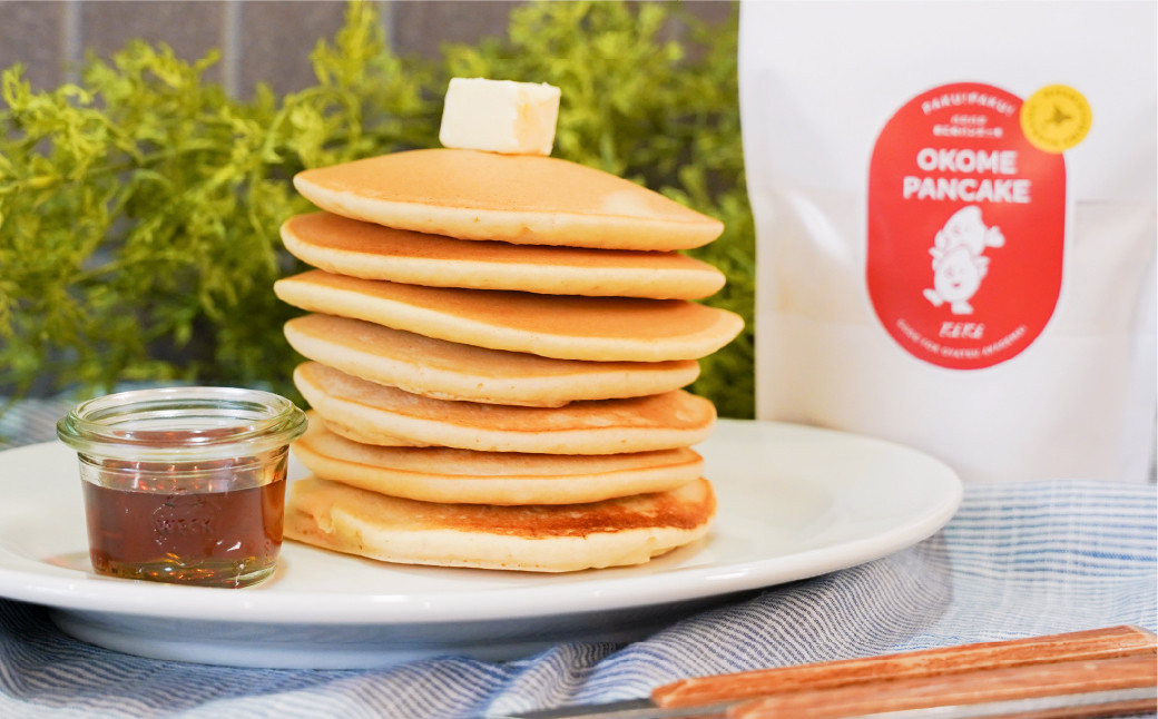 【1ヶ月毎5回定期便】パクパクおこめパンケーキミックス(プレーン)スタンドパック 計10パック (2パック×5回)