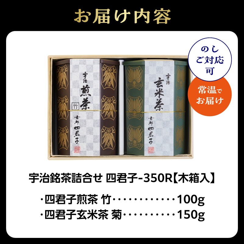宇治銘茶詰合せ 四君子 -350R （煎茶・玄米茶）