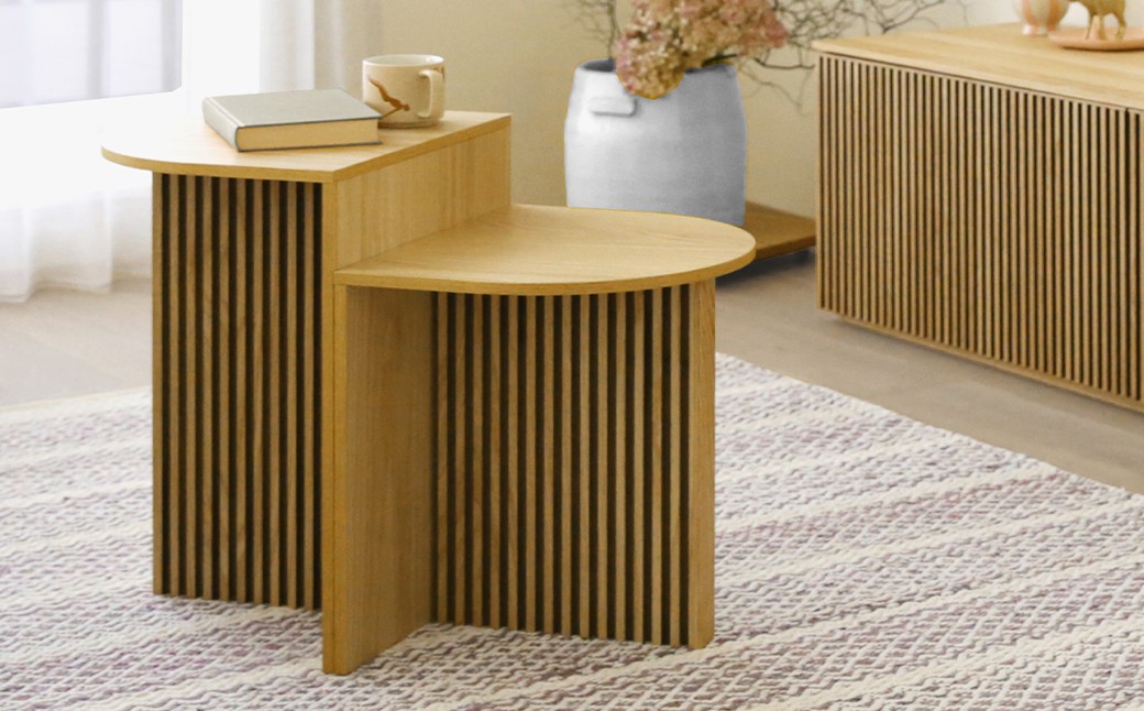 RIB SERIES リブシリーズ H50サイドテーブル オーク