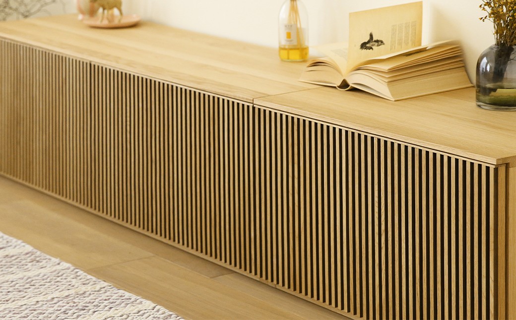 高野木工 RIB SERIES リブシリーズ 150ローボード オーク