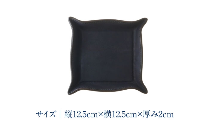 レザートレイ「レセプシオン・デミ」　薄藍　瀬戸内の空　天然藍染め・福山レザー