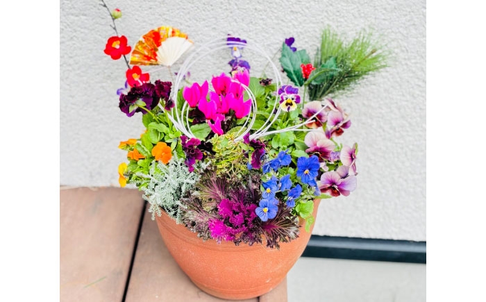  正月飾り 花苗 鉢 ピック