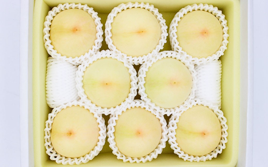 岡山白桃・晩生（ご家庭用）6～9玉入り