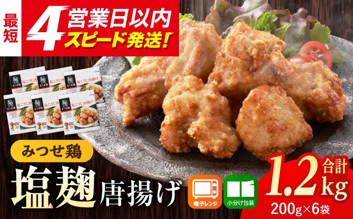 チキン 鶏肉 鶏 おかず 簡単 から揚げ 唐揚げ 国産 みつせ鶏 加工品 弁当 冷凍 おつまみ 肉 小分け  塩麹 こうじ