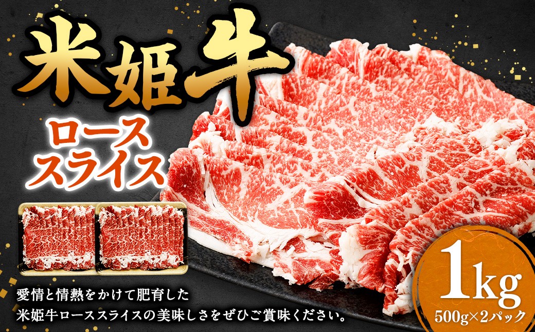 米姫牛 ローススライス 500g×2パック 計1kg