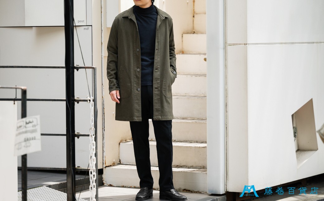 【ONO＋8186】藤巻百貨店別注 倉敷デニムコート/カーキ
