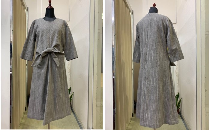 希少ワンピース備後絣（日本三大絣）
