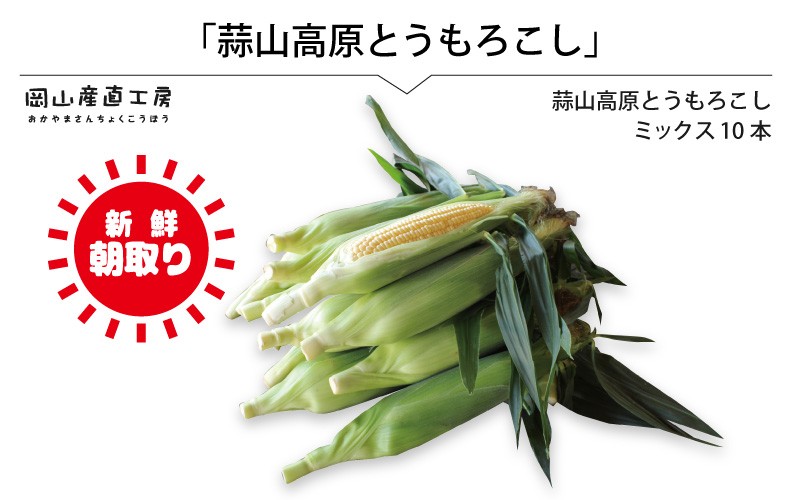 蒜山高原 とうもろこし ミックス（イエロー5本とホワイト5本）計10本