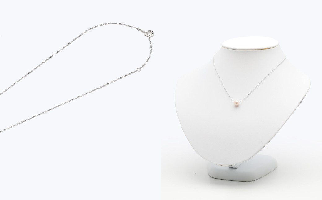 あこや真珠 (7.5～8mm珠) スルーペンダント K18WG パール アクセサリー