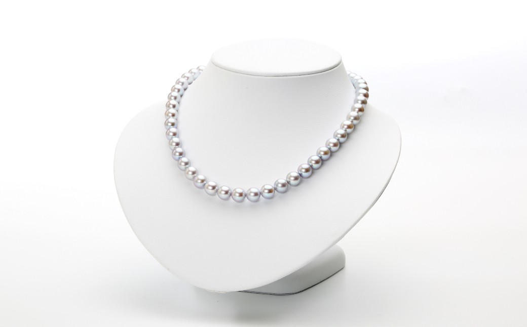 あこや真珠 (9－9.5mm珠、グレー系) ネックレス & ピアス セット ジュエリー アクセサリー