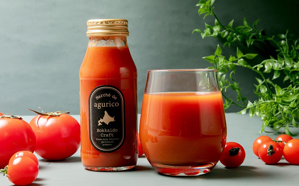 【3回定期便】北海道産 agurico ミニトマトジュース無塩 180ml 10本入り
