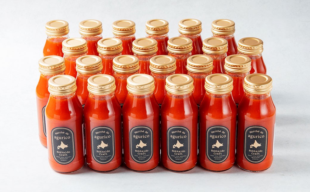 【6回定期便】北海道産 agurico ミニトマトジュース無塩 180ml 10本入り