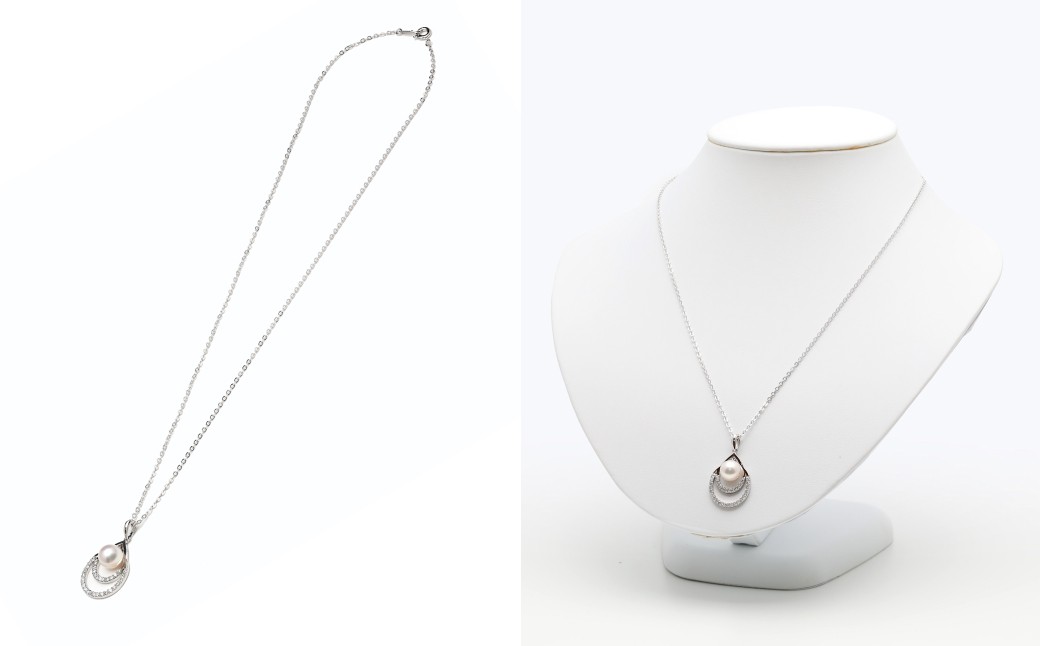 あこや真珠 (8~8.5mm珠) デザインペンダント SV パール アクセサリー