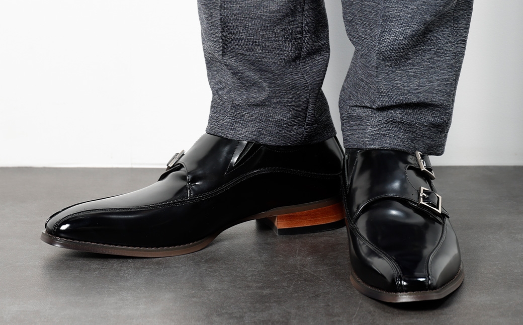 MURATA ORIGINAL 本革紳士靴 ダブルモンクストラップ 9210491 ブラック