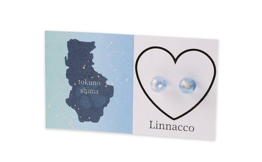 星砂と貝殻の ピアス 1個 