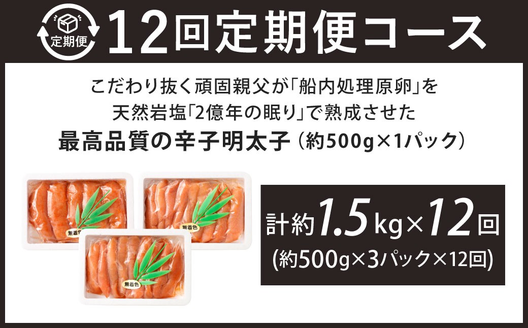 こだわり抜く頑固親父が「船内処理原卵」を天然岩塩「2億年の眠り」で熟成させた最高品質の辛子明太子